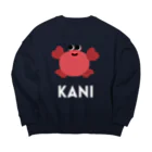 wakai_manamiのカニ〈文字白〉 Big Crew Neck Sweatshirt