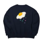 necocoaの空飛ぶめだまやき - Flying Fried Egg Big Crew Neck Sweatshirt