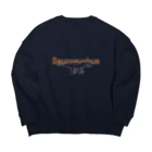 ホリゴメのサウロスクス黒・紺 Big Crew Neck Sweatshirt