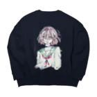 青鵐のセーラー服 Big Crew Neck Sweatshirt