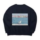 フォトグラフィがめちのベネチアのかもめ Big Crew Neck Sweatshirt