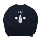 嵐山デザインのごまこあら-顔 Big Crew Neck Sweatshirt