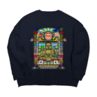 ハマダ ミノルの恐怖のトーテムポール Big Crew Neck Sweatshirt