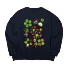 みのじのイモムシのお顔 Big Crew Neck Sweatshirt