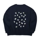 CHIMNEY雑貨店の飛んで落ちるななしのおばけちゃん Big Crew Neck Sweatshirt