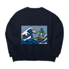 tamaccoの井の中の蛙には旅をさせよ。 Big Crew Neck Sweatshirt