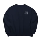 KUDOの朝はパン派 (ホワイト印刷） Big Crew Neck Sweatshirt