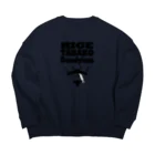 キッズモード某のヒゲタバコダンディズム(モノトーン) Big Crew Neck Sweatshirt