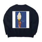 STUDIOunfreesiaのLate summer CREAM Big Crew Neck Sweatshirt