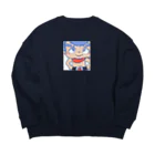 はんど部 by マイのボウヤ Big Crew Neck Sweatshirt