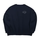 右ねじのtell me why white letters Big Crew Neck Sweatshirt