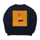 べつんの物思いさん Big Crew Neck Sweatshirt