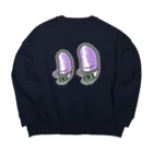 ねこ探知機のお目目が死んでる Big Crew Neck Sweatshirt