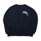 新谷べにのパンサーカメレオン白＋ Big Crew Neck Sweatshirt