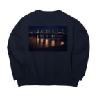 pigletstudioの夜 Big Crew Neck Sweatshirt