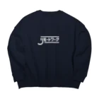 papiko くまさんのリモートワーク　しちゃお　ホワイト Big Crew Neck Sweatshirt