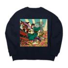 縷◈MADE◈紅のTOKYO NINJYA Big Crew Neck Sweatshirt