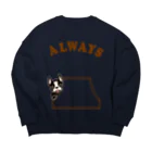 キッズモード某のカンガルーポケットからボストンテリア Big Crew Neck Sweatshirt