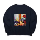 じゅんこtシャツプロジェクトのじゅんこスウェット　ビッグシルエット Big Crew Neck Sweatshirt