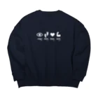 伊勢守 isenokami  剣道 x 日常  kendo inspired.の一眼二足三胆四力 Big Crew Neck Sweatshirt