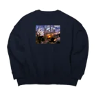 いとうさんのススキ Big Crew Neck Sweatshirt