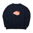 どっと屋のさかなのきりみ Big Crew Neck Sweatshirt