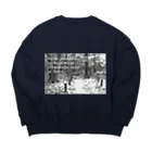 oka__のモノクロ Big Crew Neck Sweatshirt