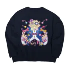 晴闇堂のリボンフィールド Big Crew Neck Sweatshirt