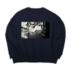 oka__のモノクロ Big Crew Neck Sweatshirt