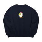 usa100の元気出していこっ！ Big Crew Neck Sweatshirt