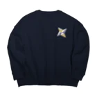 北のうっかり工房の手裏剣【黄×紫】 Big Crew Neck Sweatshirt