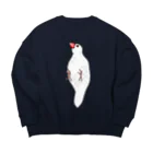 Lily bird（リリーバード）のしがみつく文鳥 Big Crew Neck Sweatshirt