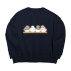 TeaDrop.Cのキンカチョウ Big Crew Neck Sweatshirt