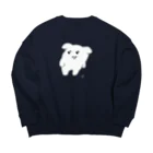 にくまん子のよよ(くろ) Big Crew Neck Sweatshirt