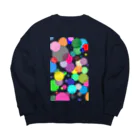 でおきしりぼ子の実験室の蛍火の残像ー縦 Big Crew Neck Sweatshirt