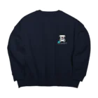 ロクサイワークスのうれまるがワンポイント Big Crew Neck Sweatshirt