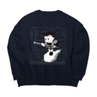 ヨープキャンが気になったの悟空 ブラック01 Big Crew Neck Sweatshirt