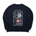 9bdesignのレコードプレーヤーで廻る鮨 Big Crew Neck Sweatshirt