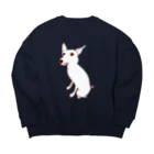 NIKORASU GOのミニピンデザイン「お座り中」（Tシャツ・パーカー・グッズ・ETC） Big Crew Neck Sweatshirt