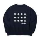 PostPet Official Shopのあいこんず Big Crew Neck Sweatshirt