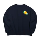 Lily bird（リリーバード）のほわピヨちゃん 背景あり② Big Crew Neck Sweatshirt