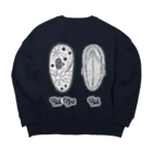 LalaHangeulのゾウリとゾウリムシ　ハングル Big Crew Neck Sweatshirt