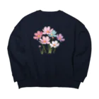 yamame1000ninのコスモス Big Crew Neck Sweatshirt