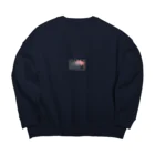 rabbiのモノクロテレビ - black and white TV Big Crew Neck Sweatshirt