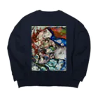 JapaneseArt Yui Shopの悪魔の雄叫び Big Crew Neck Sweatshirt