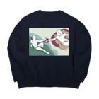 山形屋米店のアダムの創造SNKRS Big Crew Neck Sweatshirt