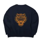 Poooompadoooourのトラ(きいろ/白目) Big Crew Neck Sweatshirt