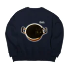 猫カフェ ぶぅたんグッズショップのクク鍋 Big Crew Neck Sweatshirt