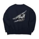 segasworksのサウロロフスの頭の骨 Big Crew Neck Sweatshirt