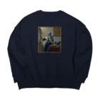 artgalleryの牛乳を注ぐ女 Big Crew Neck Sweatshirt